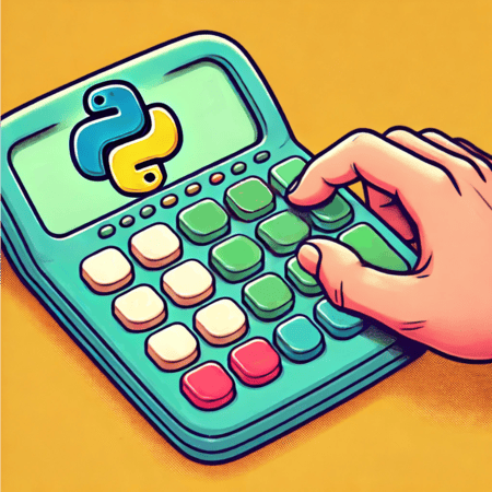 Calculadora com o ícone do python na tela.
