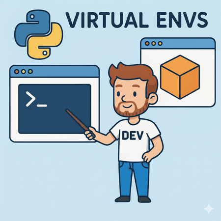 Professor do dev explica ensinando como funcionam as virtual envs no python.