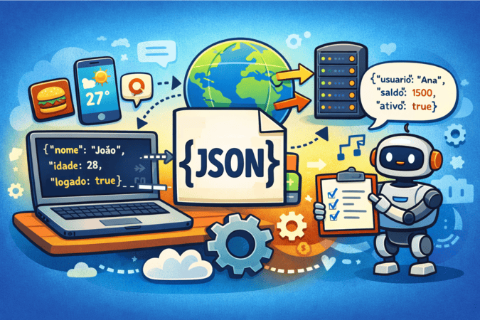 Imagem que exemplifica o que é JSON.