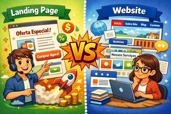 Landing page vs Site: qual a melhor escolha para você?